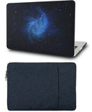 KECC Macbook Case with Cut Out Logo + Sleeve Package | Galaxy Space Collection - Blue