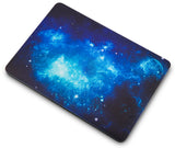 KECC Macbook Case with Cut Out Logo + Keyboard Cover and Sleeve Package | Galaxy Space Collection - Blue 2