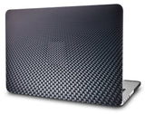 KECC Macbook Case with Cut Out Logo | Color Collection - Black Carbon Fiber