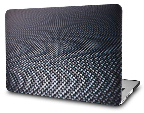 KECC Macbook Case with Cut Out Logo | Color Collection - Black Carbon Fiber