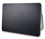 KECC Macbook Case with Cut Out Logo | Color Collection - Black Carbon Fiber