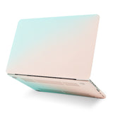 KECC Macbook Case with Cut Out Logo + Keyboard Cover Package | Color Collection -Blue Green