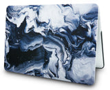 KECC Macbook Case with Cut Out Logo + Sleeve Package | Marble Collection - Black Grey Marble
