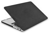 KECC Macbook Case with Cut Out Logo + Keyboard Cover Package | Color Collection - Black Fabric