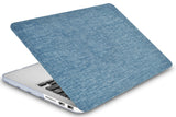 KECC Macbook Case with Cut Out Logo + Keyboard Cover Package | Color Collection - Blue Fabric