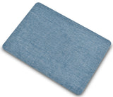 KECC Macbook Case with Cut Out Logo + Keyboard Cover Package | Color Collection - Blue Fabric