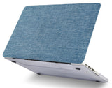 KECC Macbook Case with Cut Out Logo + Keyboard Cover Package | Color Collection - Blue Fabric