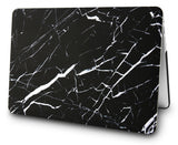 KECC Macbook Case with Cut Out Logo | Marble Collection - Black Marble 2
