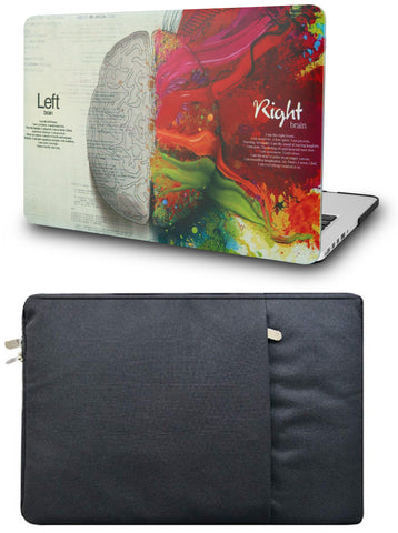 KECC Macbook Case with Cut Out Logo + Sleeve Package | Painting Collection - Brain