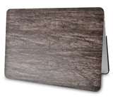 KECC Macbook Case with Cut Out Logo + Sleeve Package | Leather Collection - Brown Wood Leather