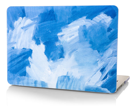 KECC Macbook Case with Cut Out Logo | Oil Painting Collection -  Blue Water Paint