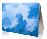 KECC Macbook Case with Cut Out Logo + Keyboard Cover and Sleeve Package |    Blue Water Paint