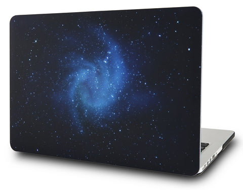 KECC Macbook Case with Cut Out Logo | Galaxy Space Collection - Blue