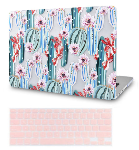 KECC Macbook Case with Cut Out Logo + Keyboard Cover Package |   Cactus 1