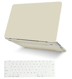 KECC Macbook Case with Cut Out Logo + Keyboard Cover Package | Color Collection - Cream