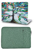 KECC Macbook Case with Cut Out Logo + Sleeve Package | Painting Collection - Colorful Tree