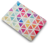 KECC Macbook Case with Cut Out Logo + Keyboard Cover Package | Color Collection - Color Triangles