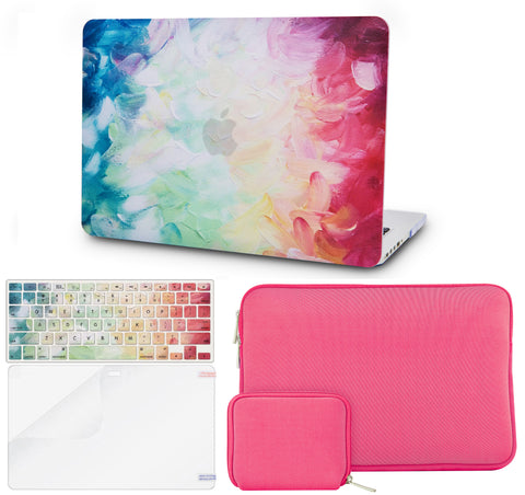KECC Macbook Case with Cut Out Logo + Keyboard Cover + Slim Sleeve + Screen Protector + Pouch |Fantasy