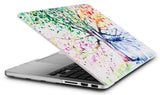 KECC Macbook Case with Cut Out Logo + Keyboard Cover Package | Oil Painting Collection - Four Season Tree