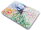 KECC Macbook Case with Cut Out Logo + Keyboard Cover Package | Oil Painting Collection - Four Season Tree