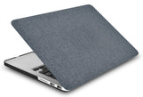 KECC Macbook Case with Cut Out Logo + Keyboard Cover Package | Color Collection - Grey Fabric