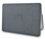 KECC Macbook Case with Cut Out Logo + Keyboard Cover Package | Color Collection - Grey Fabric