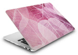 KECC Macbook Case with Cut Out Logo | Oil Painting Collection - Leaf - Pink
