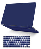 KECC Macbook Case with Cut Out Logo + Keyboard Cover Package | Color Collection - Matte Navy