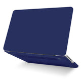 KECC Macbook Case with Cut Out Logo + Keyboard Cover and Sleeve Package |  Matte Navy