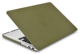KECC Macbook Case with Cut Out Logo + Keyboard Cover and Sleeve Package |  Matte Olive Green