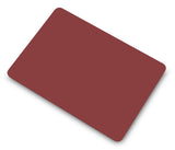 KECC Macbook Case with Cut Out Logo + Keyboard Cover, Screen Protector and Sleeve Package | Color Collection - Matte Wine Red