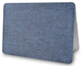KECC Macbook Case with Cut Out Logo + Keyboard Cover Package | Color Collection - Navy Fabric