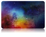 KECC Macbook Case with Cut Out Logo + Keyboard Cover and Screen Protector Package | Galaxy Space Collection - Night Dream