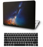 KECC Macbook Case with Cut Out Logo + Keyboard Cover Package | Night Sky