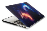 KECC Macbook Case with Cut Out Logo + Keyboard Cover, Screen Protector and Sleeve Package | Galaxy Space Collection - Orange