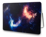 KECC Macbook Case with Cut Out Logo + Keyboard Cover, Screen Protector and Sleeve Package | Galaxy Space Collection - Orange