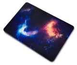 KECC Macbook Case with Cut Out Logo + Keyboard Cover, Screen Protector and Sleeve Package | Galaxy Space Collection - Orange