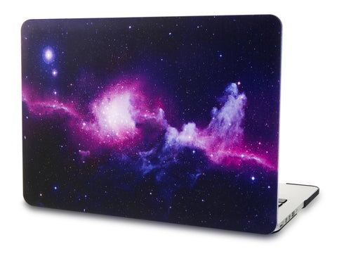 KECC Macbook Case with Cut Out Logo | Galaxy Space Collection - Purple