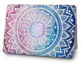 KECC Macbook Case with Cut Out Logo + Keyboard Cover Package | Color Collection - Purple Medallion