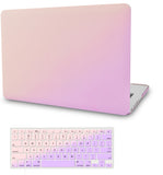 KECC Macbook Case with Cut Out Logo + Keyboard Cover Package | Color Collection - Pale Pink Lavender