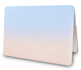 KECC Macbook Case with Cut Out Logo + Keyboard Cover Package |   Pale Pink Serenity Blue