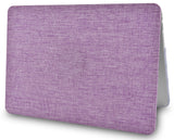 KECC Macbook Case with Cut Out Logo + Keyboard Cover Package | Color Collection - Purple Fabric