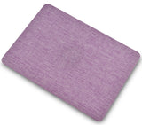 KECC Macbook Case with Cut Out Logo + Keyboard Cover Package | Color Collection - Purple Fabric