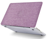 KECC Macbook Case with Cut Out Logo + Keyboard Cover Package | Color Collection - Purple Fabric