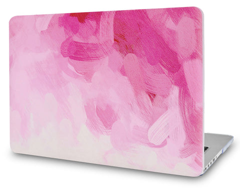 KECC Macbook Case with Cut Out Logo |  Pink - Water Paint