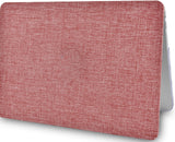 KECC Macbook Case with Cut Out Logo + Keyboard Cover Package | Color Collection - Red Fabric