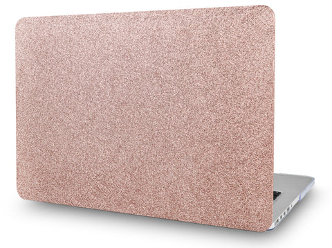 KECC Macbook Case with Cut Out Logo | Color Collection -Rose Gold Sparkling