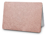 KECC Macbook Case with Cut Out Logo + Keyboard Cover and Screen Protector Package | Color Collection - Rose Gold Sparkling