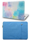 KECC Macbook Case with Cut Out Logo + Sleeve Package | Painting Collection - Rainbow Mist 2