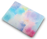 KECC Macbook Case with Cut Out Logo + Keyboard Cover and Screen Protector Package | Painting Collection - Rainbow Mist 2